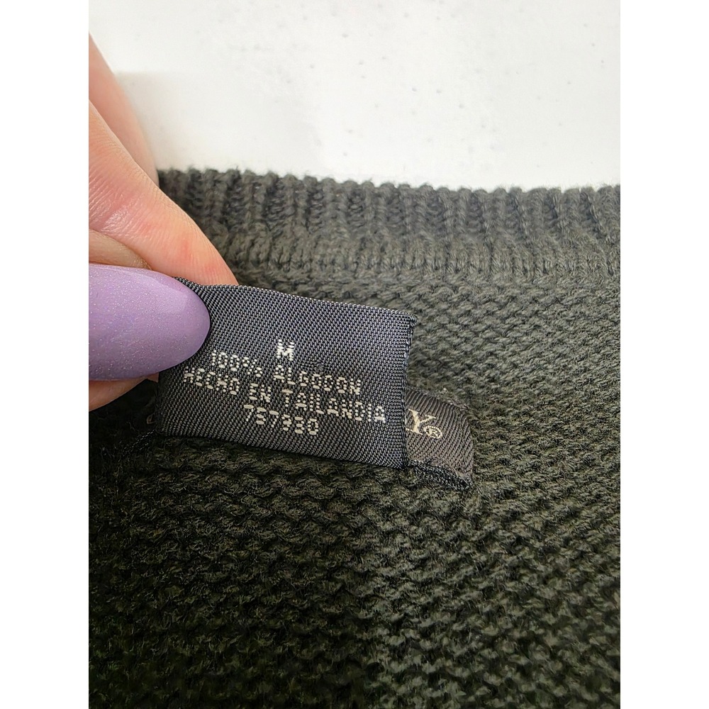 St Johns Bay Mens Medium Gray Cotton Diamond Knit V-Neck Sweater Vest - Picture 4 of 8